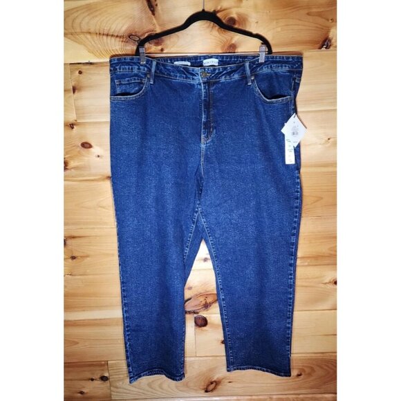 New Ava & Viv 90s Straight High-Rise Jeans Womens Size 26 Straight Leg Hip Thigh - Picture 9 of 10